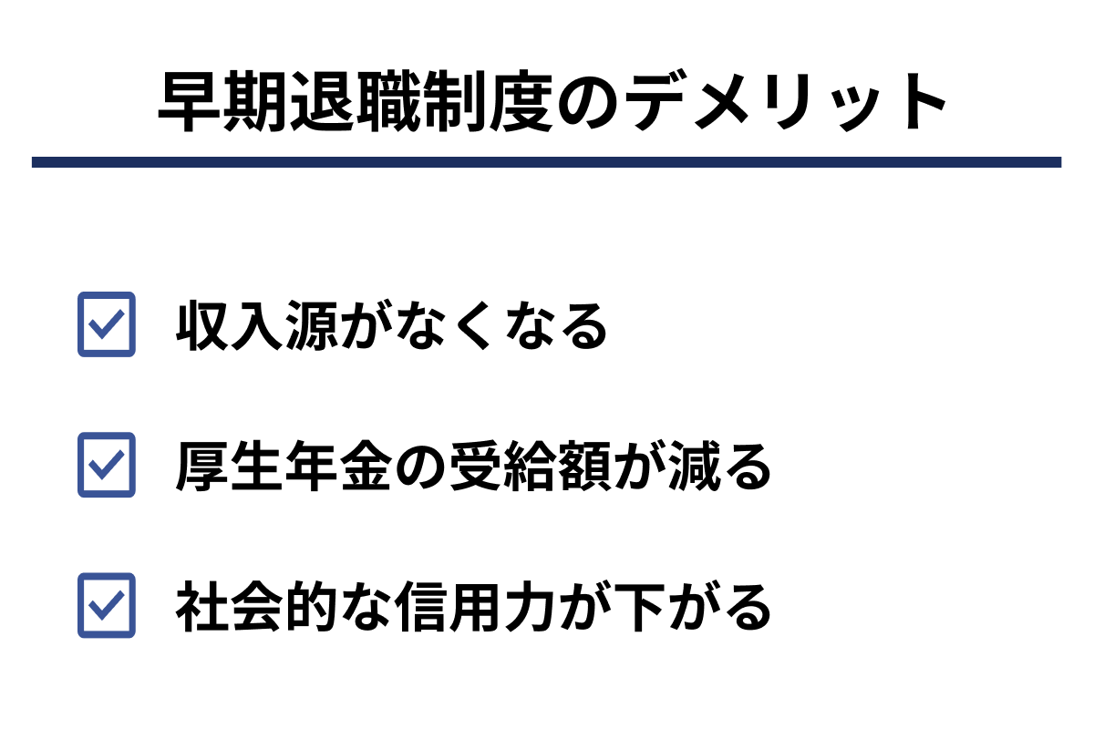 早期退職制度のデメリット